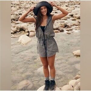 Free People Movement XS Gray Hike Race Runsie Romper